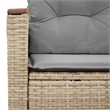 Afuera Living Contemporary Synthetic Poly Rattan Garden Sofa in Beige