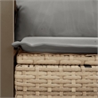 Afuera Living Medium Poly Rattan Garden Sofa With Adjustable Feet in Beige