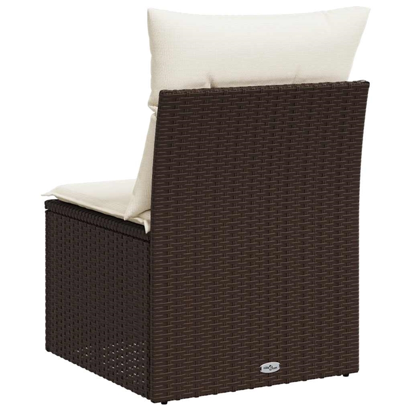 Afuera Living Contemporary Synthetic Poly Rattan Garden Sofa in Brown