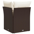 Afuera Living Contemporary Rattan Garden Sofa in Brown And Cream