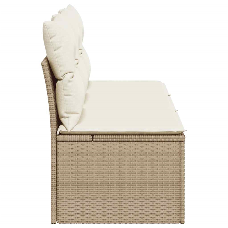 Afuera Living 3-Seater PE Rattan Modular Garden Sofa in Beige