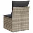 Afuera Living Poly Rattan And Powder-Coated Steel Garden Sofa in Light Gray