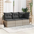 Afuera Living Poly Rattan And Powder-Coated Steel Garden Sofa in Light Gray