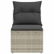 Afuera Living Poly Rattan And Powder-Coated Steel Garden Sofa in Light Gray
