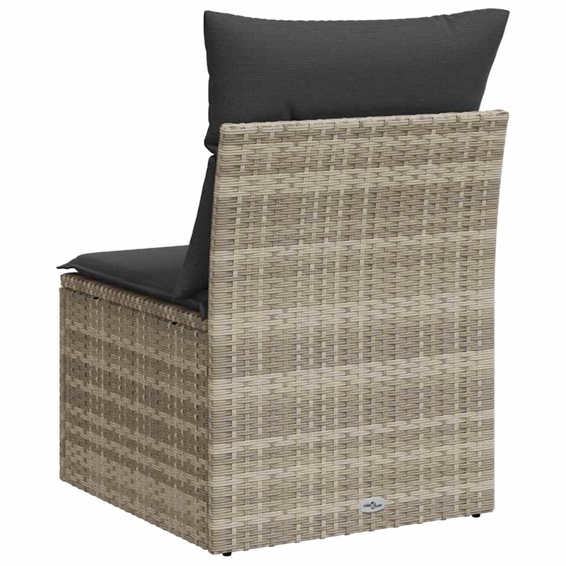 Afuera Living Poly Rattan And Powder-Coated Steel Garden Sofa in Light Gray