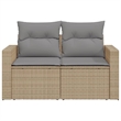 Afuera Living 2-Seater PE Rattan Modular Garden Sofa in Beige
