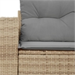 Afuera Living 2-Seater PE Rattan Modular Garden Sofa in Beige