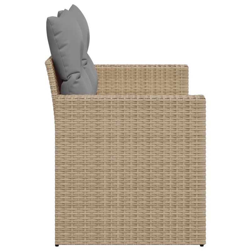 Afuera Living 2-Seater PE Rattan Modular Garden Sofa in Beige