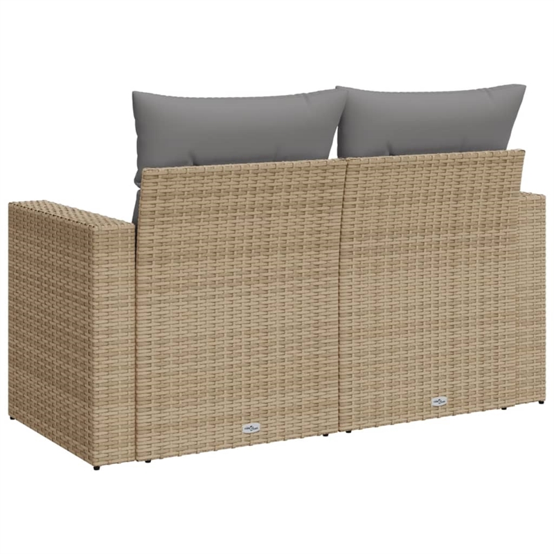 Afuera Living 2-Seater PE Rattan Modular Garden Sofa in Beige
