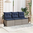Afuera Living Contemporary Durable Poly Rattan Garden Sofa in Gray