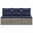 Afuera Living Contemporary Durable Poly Rattan Garden Sofa in Gray