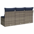 Afuera Living Contemporary Durable Poly Rattan Garden Sofa in Gray
