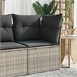 Afuera Living Rattan & Powder-Coated Steel & Polyester Garden Sofa in Light Gray