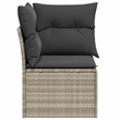 Afuera Living Rattan & Powder-Coated Steel & Polyester Garden Sofa in Light Gray