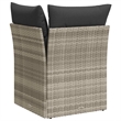 Afuera Living Rattan & Powder-Coated Steel & Polyester Garden Sofa in Light Gray