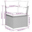 Afuera Living Rattan & Powder-Coated Steel & Polyester Garden Sofa in Light Gray