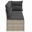 Afuera Living Contemporary Synthetic Poly Rattan Garden Sofa in Light Gray