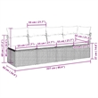 Afuera Living Contemporary Synthetic Poly Rattan Garden Sofa in Light Gray