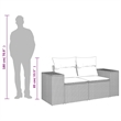 Afuera Living Poly Rattan 2-Seater Removable Covers Garden Sofa in Brown