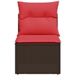 Afuera Living Contemporary Durable Poly Rattan Garden Sofa in Brown