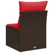 Afuera Living Contemporary Durable Poly Rattan Garden Sofa in Brown
