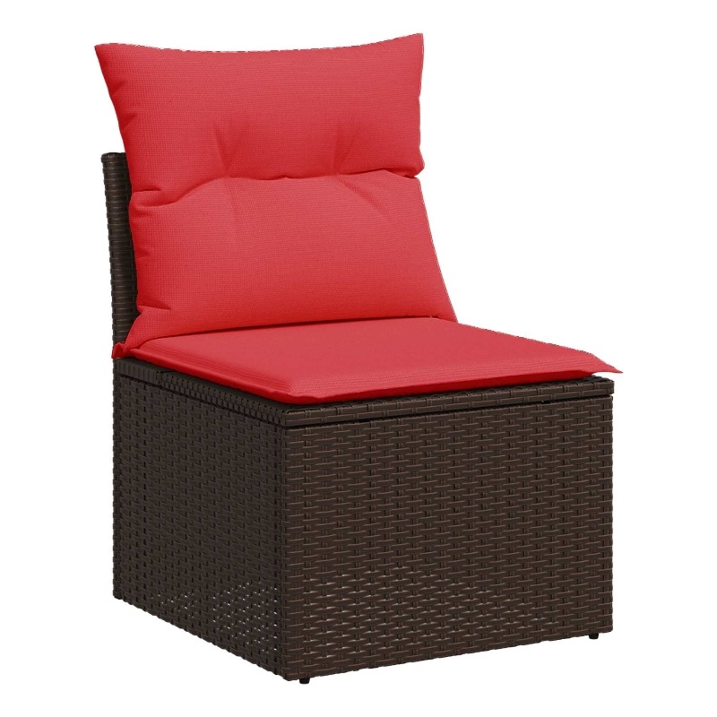 Afuera Living Contemporary Durable Poly Rattan Garden Sofa in Brown