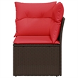 Afuera Living Contemporary Durable Poly Rattan Garden Sofa in Brown