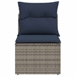 Afuera Living Contemporary Durable Poly Rattan Garden Sofa in Gray