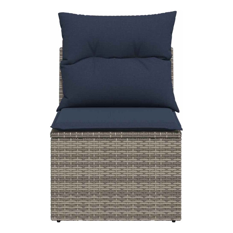 Afuera Living Contemporary Durable Poly Rattan Garden Sofa in Gray
