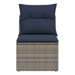 Afuera Living Contemporary Durable Poly Rattan Garden Sofa in Gray