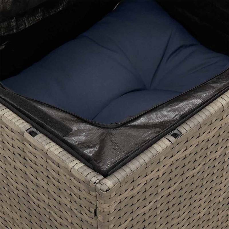 Afuera Living Contemporary Durable Poly Rattan Garden Sofa in Gray