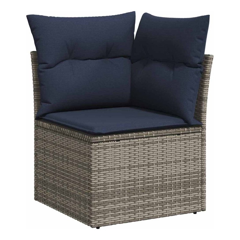 Afuera Living Contemporary Durable Poly Rattan Garden Sofa in Gray