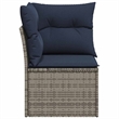 Afuera Living Contemporary Durable Poly Rattan Garden Sofa in Gray
