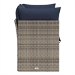 Afuera Living Contemporary Durable Poly Rattan Garden Sofa in Gray