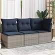 Afuera Living Contemporary Durable Poly Rattan Garden Sofa in Gray