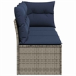 Afuera Living Contemporary Durable Poly Rattan Garden Sofa in Gray