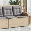 Afuera Living Standard Rattan & Steel Reclining Patio Bench in Beige