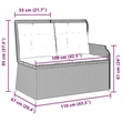 Afuera Living Standard Rattan & Steel Reclining Patio Bench in Beige