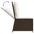 Afuera Living Contemporary Poly Rattan Reclining Patio Sofa in Brown