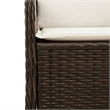 Afuera Living Single PE Rattan Patio Sofa With Adjustable Feet in Brown