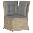 Afuera Living Rattan & Steel & Polyester Fabric Patio Sofa in Beige