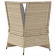 Afuera Living Rattan & Steel & Polyester Fabric Patio Sofa in Beige