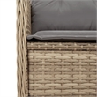 Afuera Living Rattan & Steel & Polyester Fabric Patio Sofa in Beige