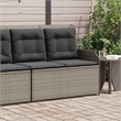 Afuera Living 2-Seater PE Rattan Reclining Garden Bench in Gray