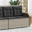 Afuera Living Contemporary Reclining Patio Bench in Light Gray