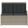 Afuera Living Contemporary Reclining Patio Bench in Light Gray