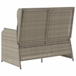 Afuera Living Contemporary Reclining Patio Bench in Light Gray