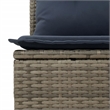 Afuera Living Standard PE Rattan Reclining Patio Bench in Gray
