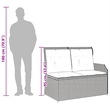 Afuera Living Standard PE Rattan Reclining Patio Bench in Gray