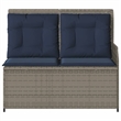 Afuera Living Standard PE Rattan Reclining Patio Bench in Gray